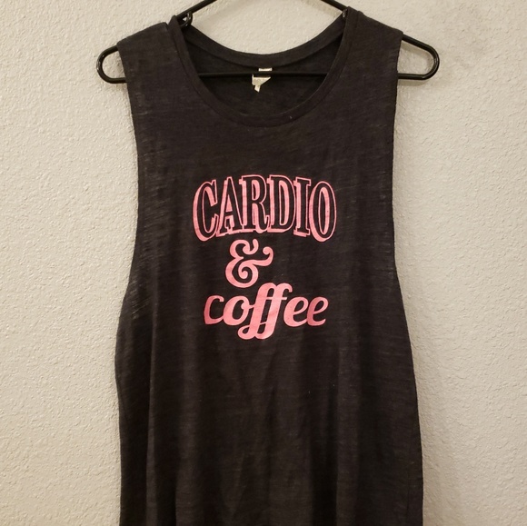 CARDIO & COFFEE ATHLETIC YOGA TANK - Picture 1 of 3